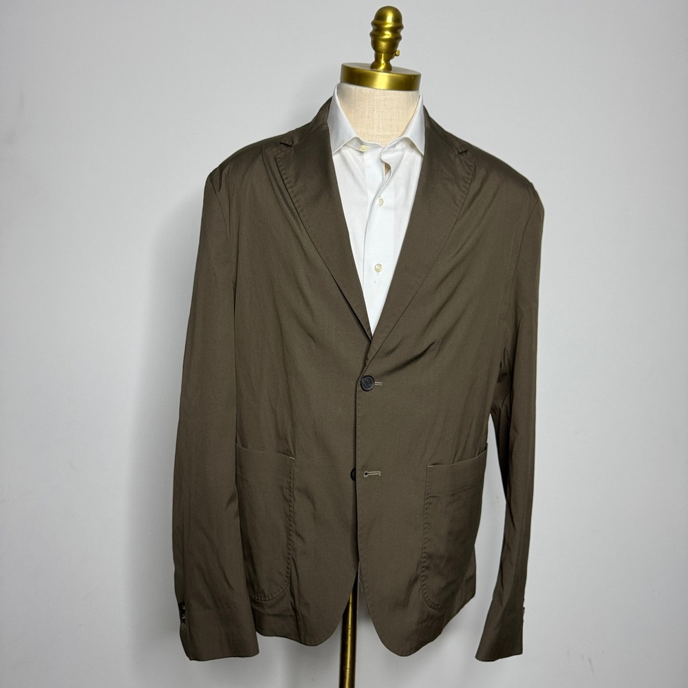 Zara Men's Casual Blazer Jacket Two Button Olive‎ Green Size 42R